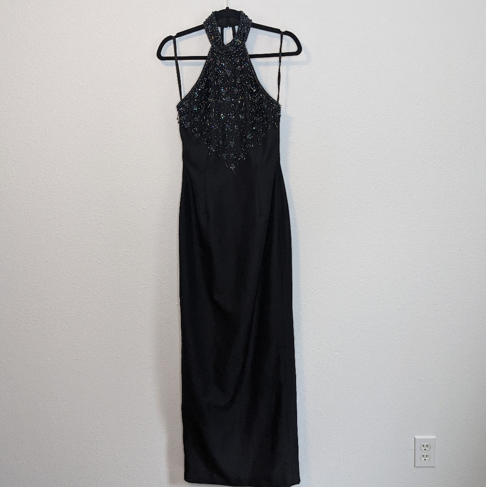 Vintage Beaded Dress Choker Collar